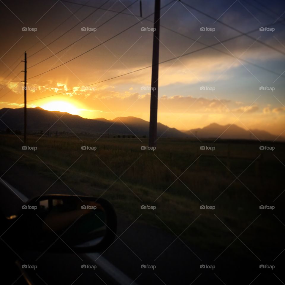 Sunset on a drive
