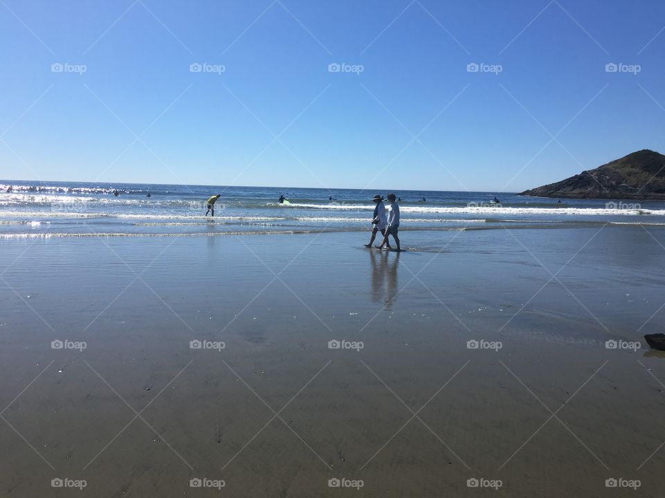 On the beach