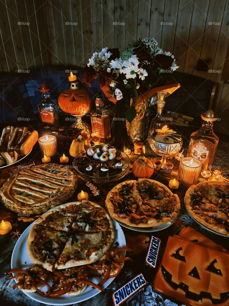 We had an early Halloween party because we don't all get the free weekend on the actual day. We had many home made treats and food. The decorations also looked amazing. Enjoy my Halloween party.