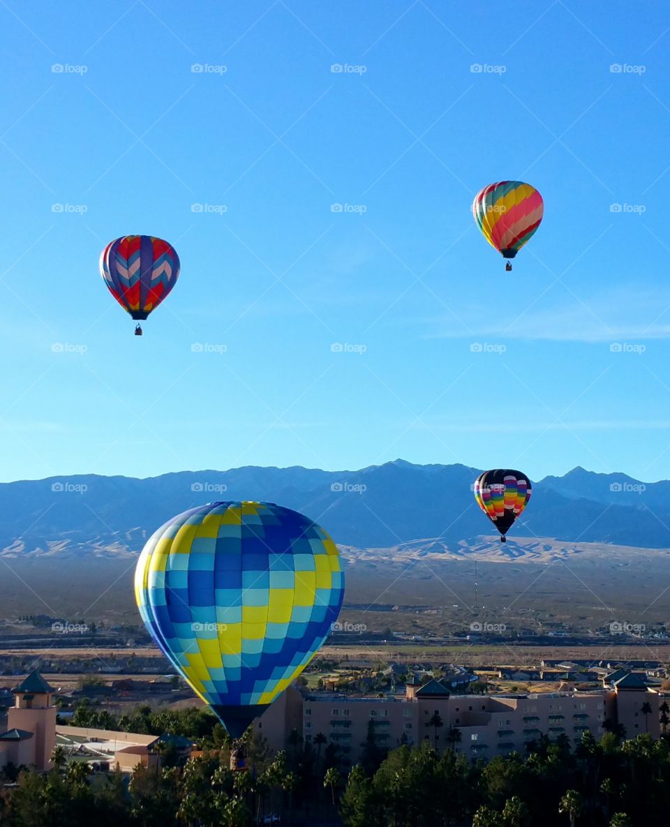 Up and out above the ground on a clear morning 