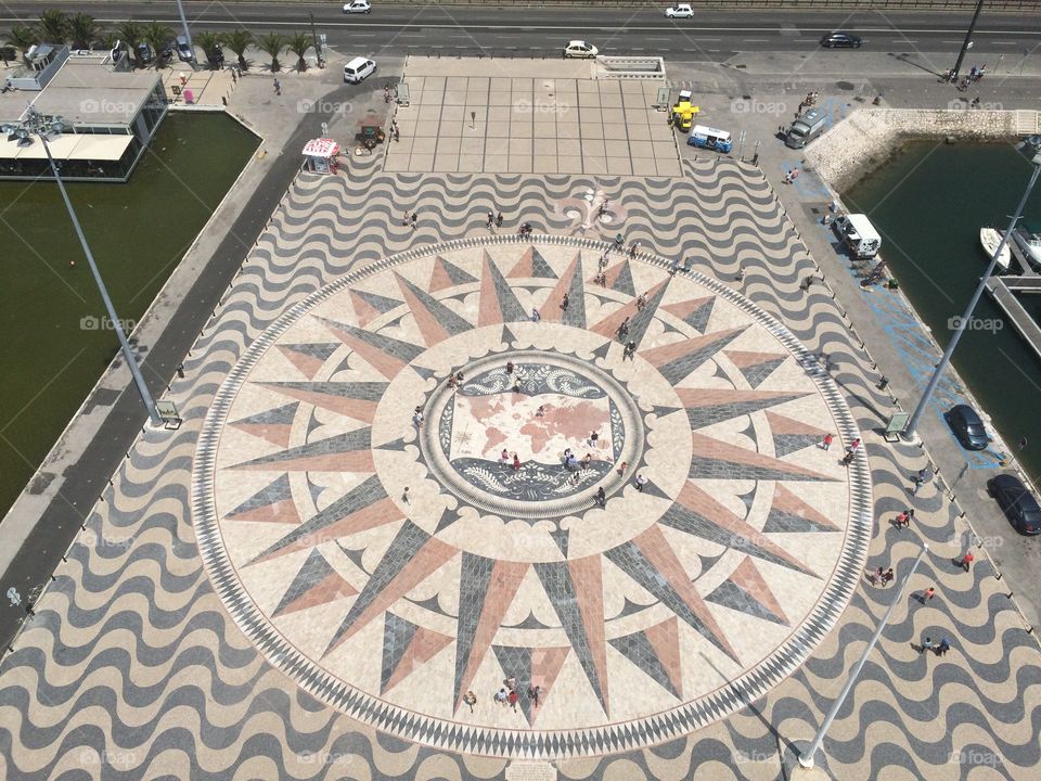 World Map Lisbon. This photo was taken while I was backpacking throughout Europe. Photo taken in Lisbon, Portugal 