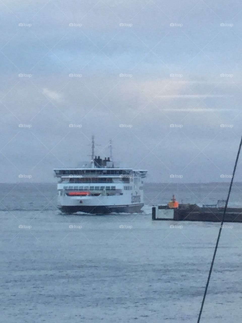 Ferry on her way in to the harbor of Helsingborg. 