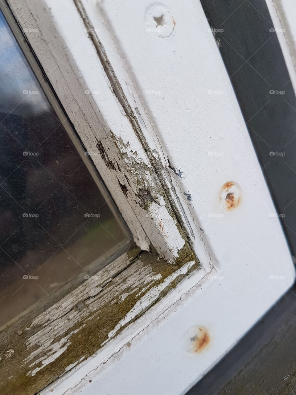 window sill old paint