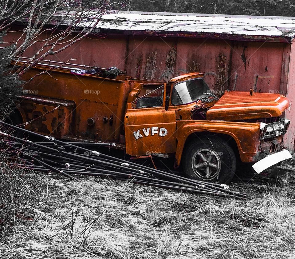 Old Fire Truck. Old Fire Truck