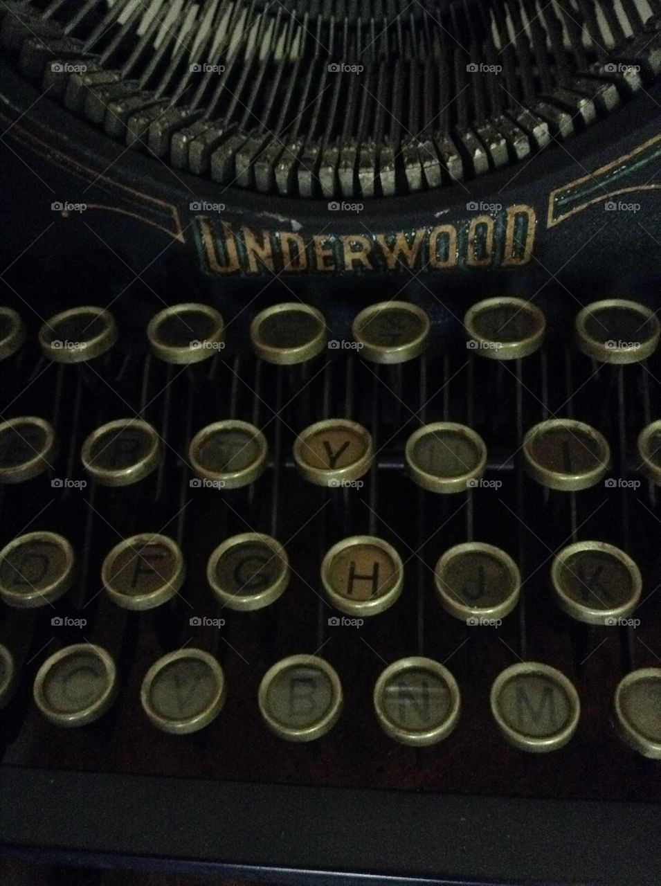 My Type, Just Older. Antique Underwood typewriter