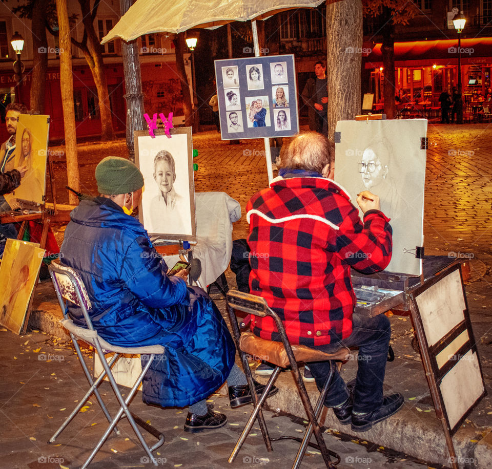 Street portrait artists