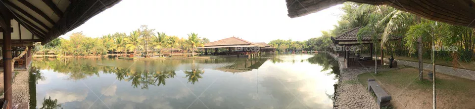 surround by water