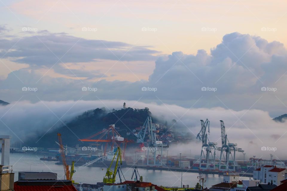 early morning clouds