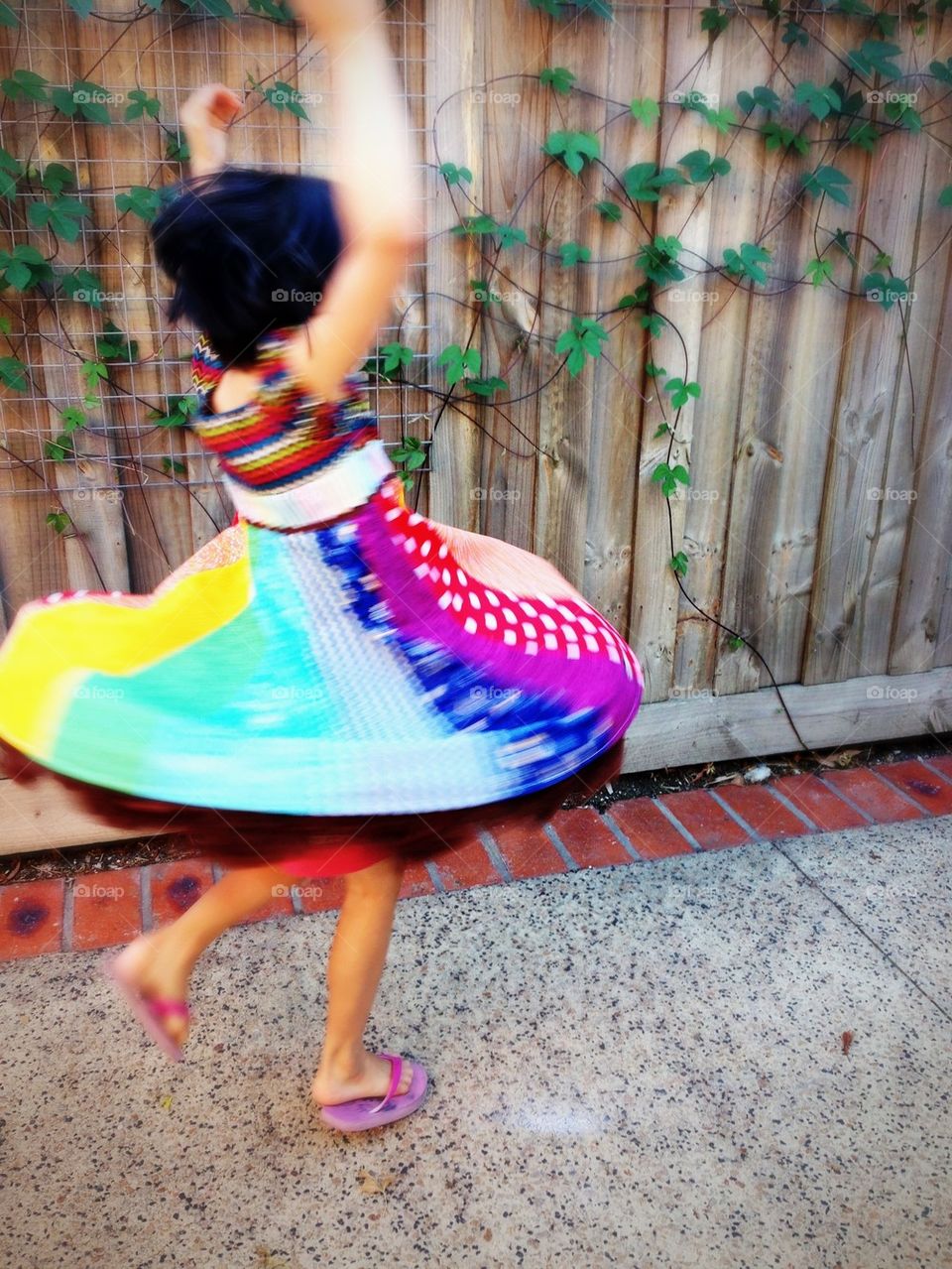 Little girl twirling!
