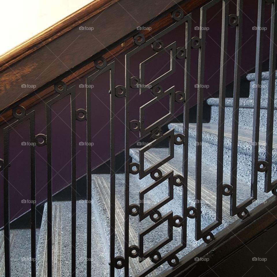 Geometric Stair Railing