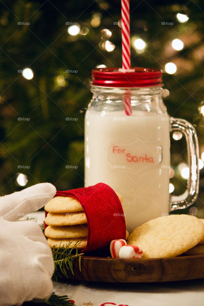 Christmas cookies and milk for Santa 