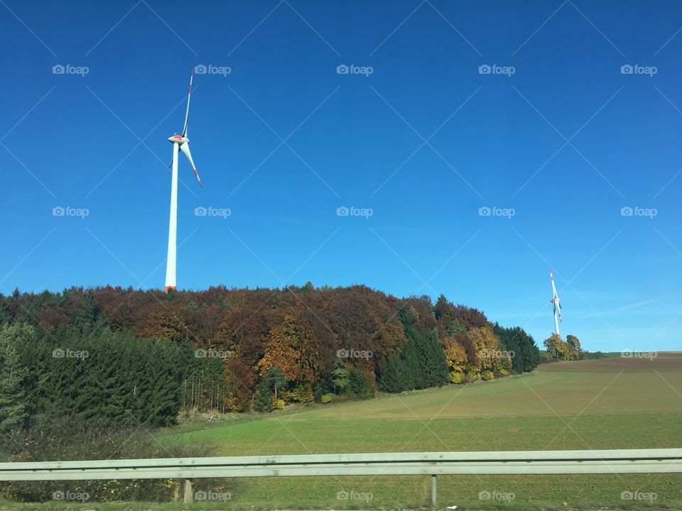 Windmills by the highway