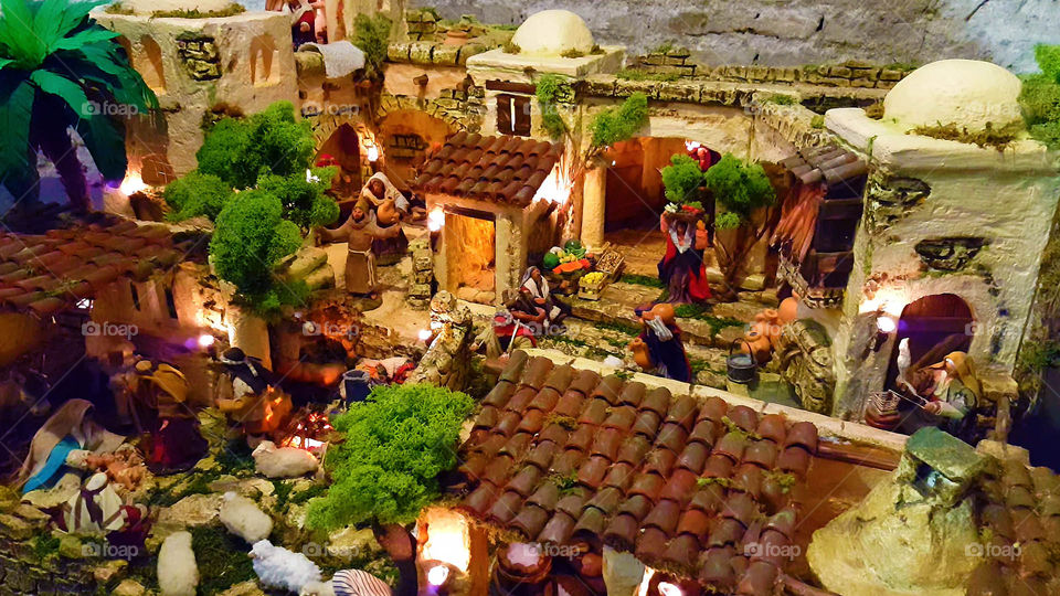 Nativity crib from 100 Presepi in Rome