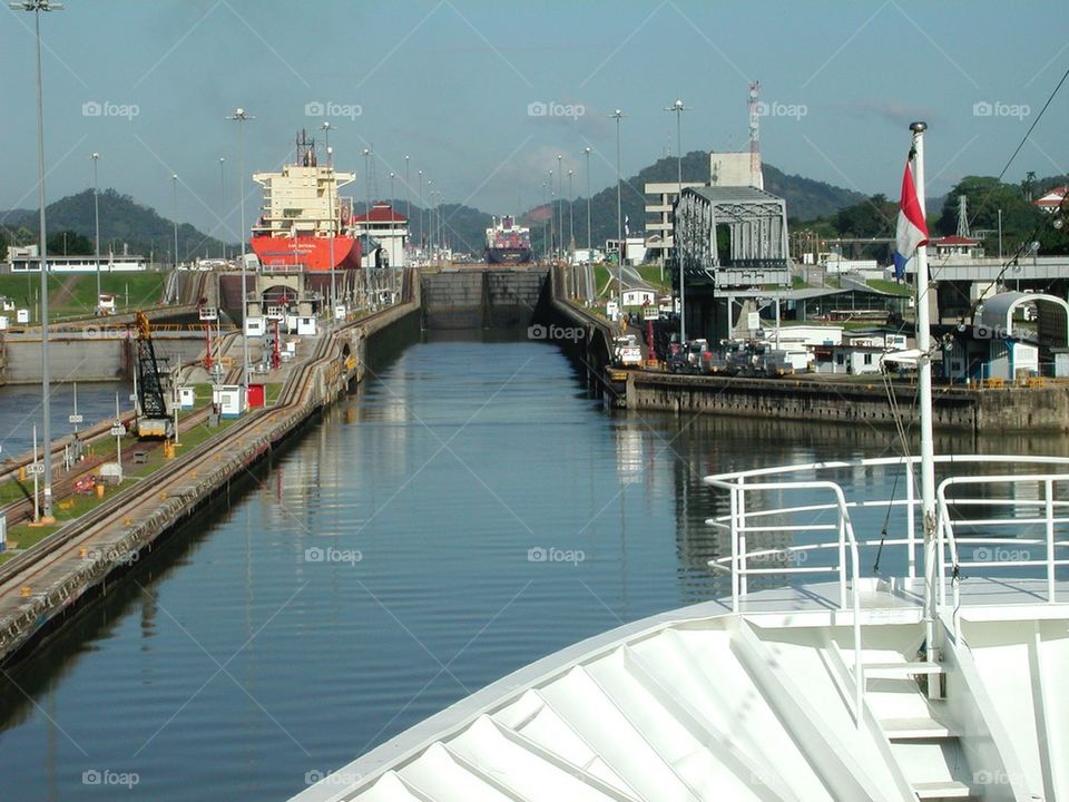 Entering Panama Canal