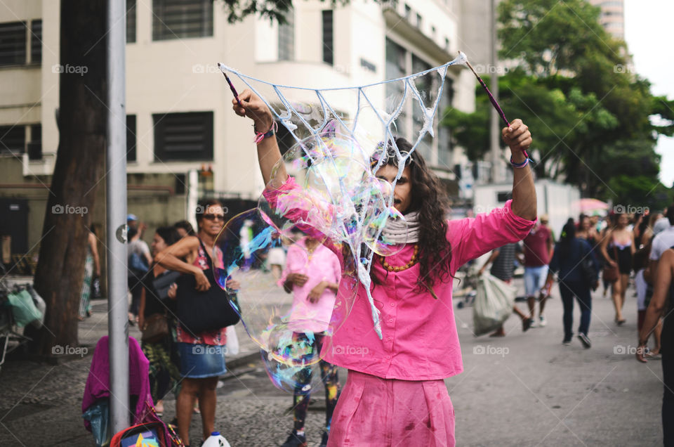 Multicolored bubbles