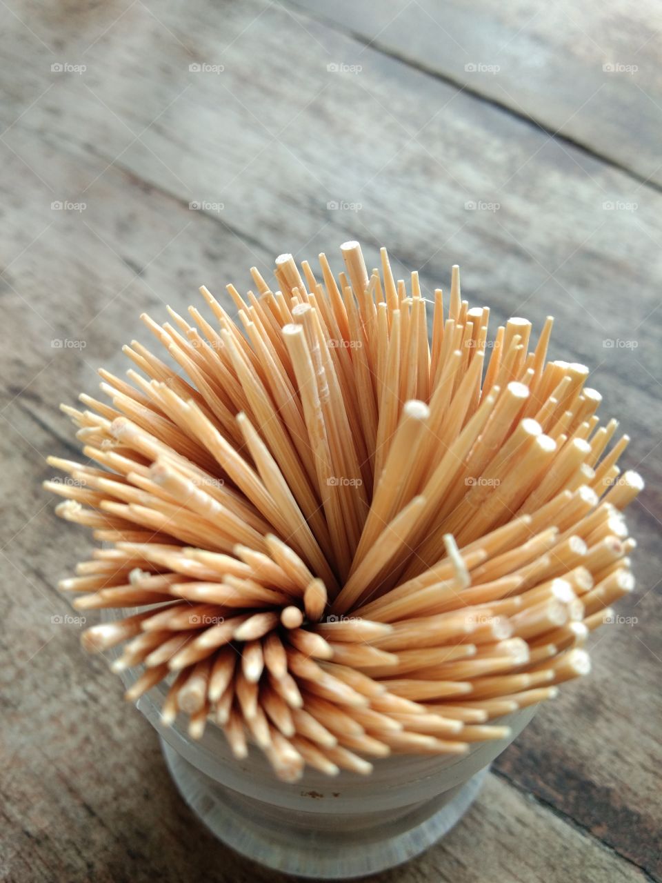 bamboo toothpicks on the table