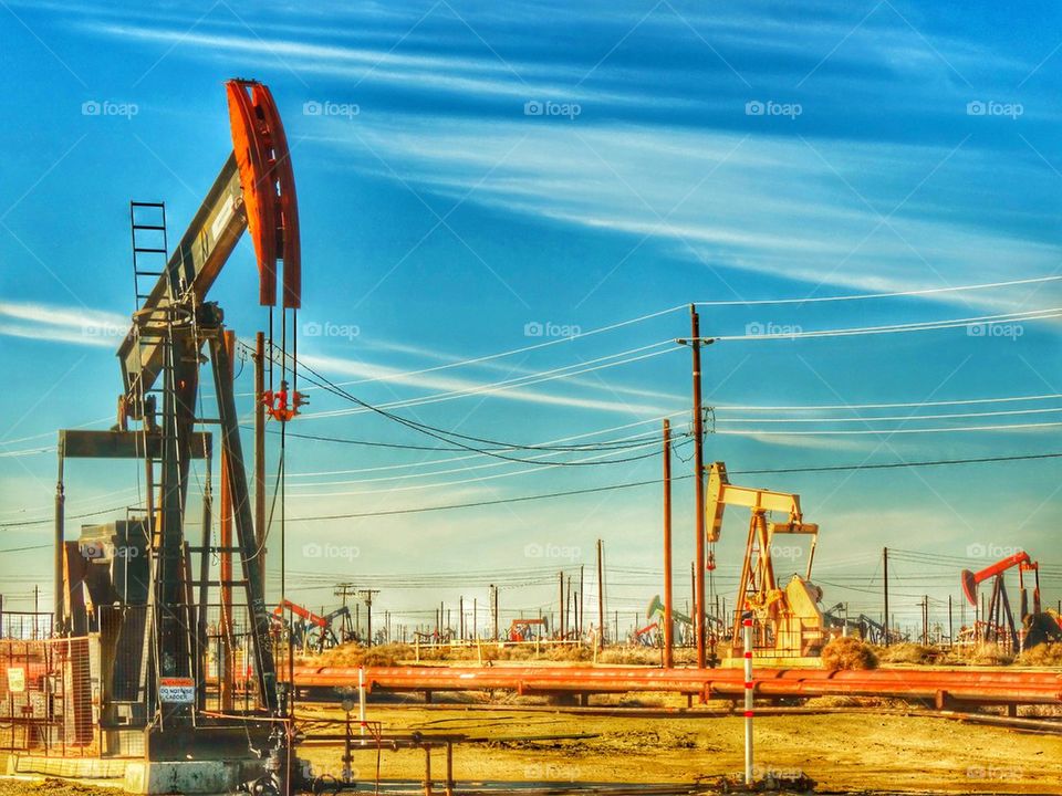 Oil Well In The Desert. Petroleum Economy
