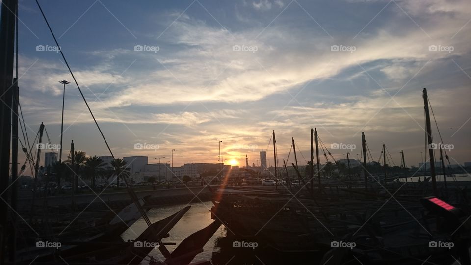 Doha Port sunset