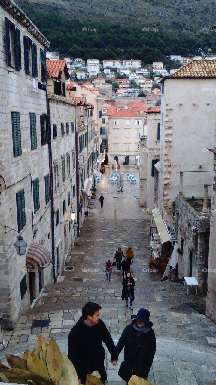 Sightseeing and people watching in Old Town Dubrovnik