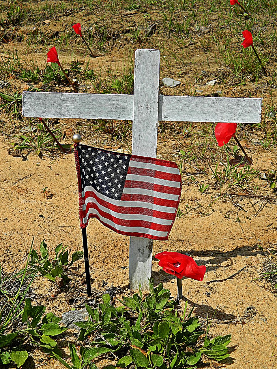 American Flag by Foap Missions - United States of America Flag Colors - White signifies purity and innocence, Red, valor and bravery, and Blue (the broad band above the stripes) signifies vigilance, perseverance & justice - Flanders Field 