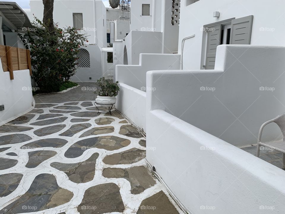 Mykonos white walls