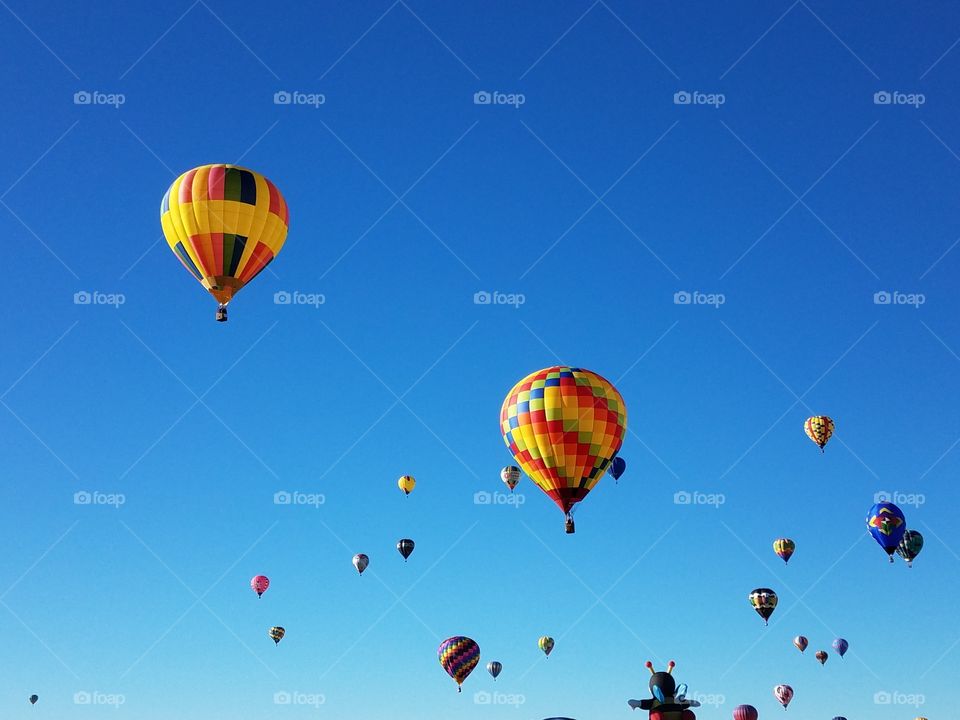 Flying Hot Air Balloons