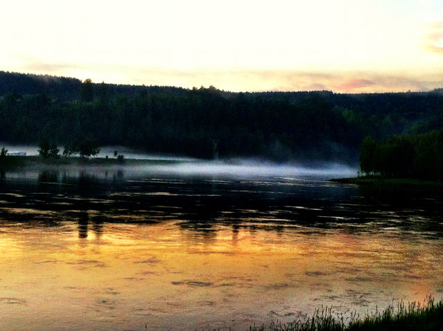 sweden sunset water river by pelol76