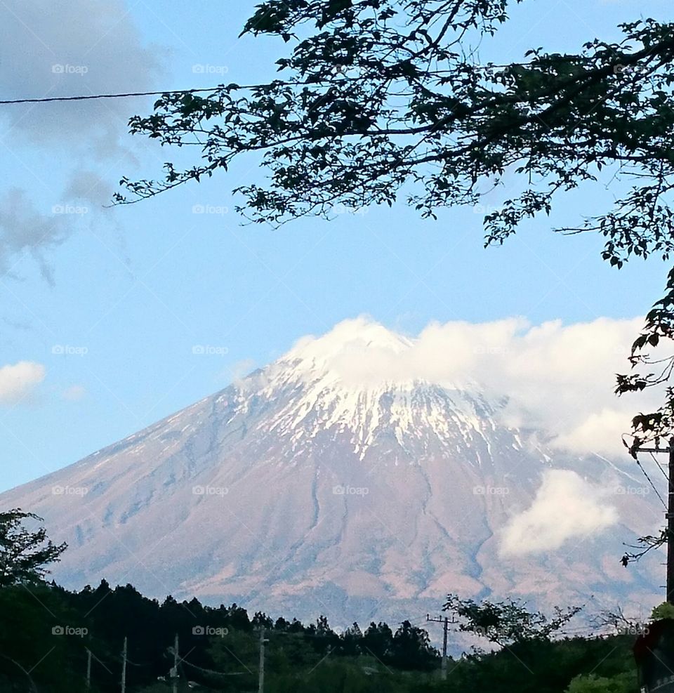Scenic view of snowcapped mountain