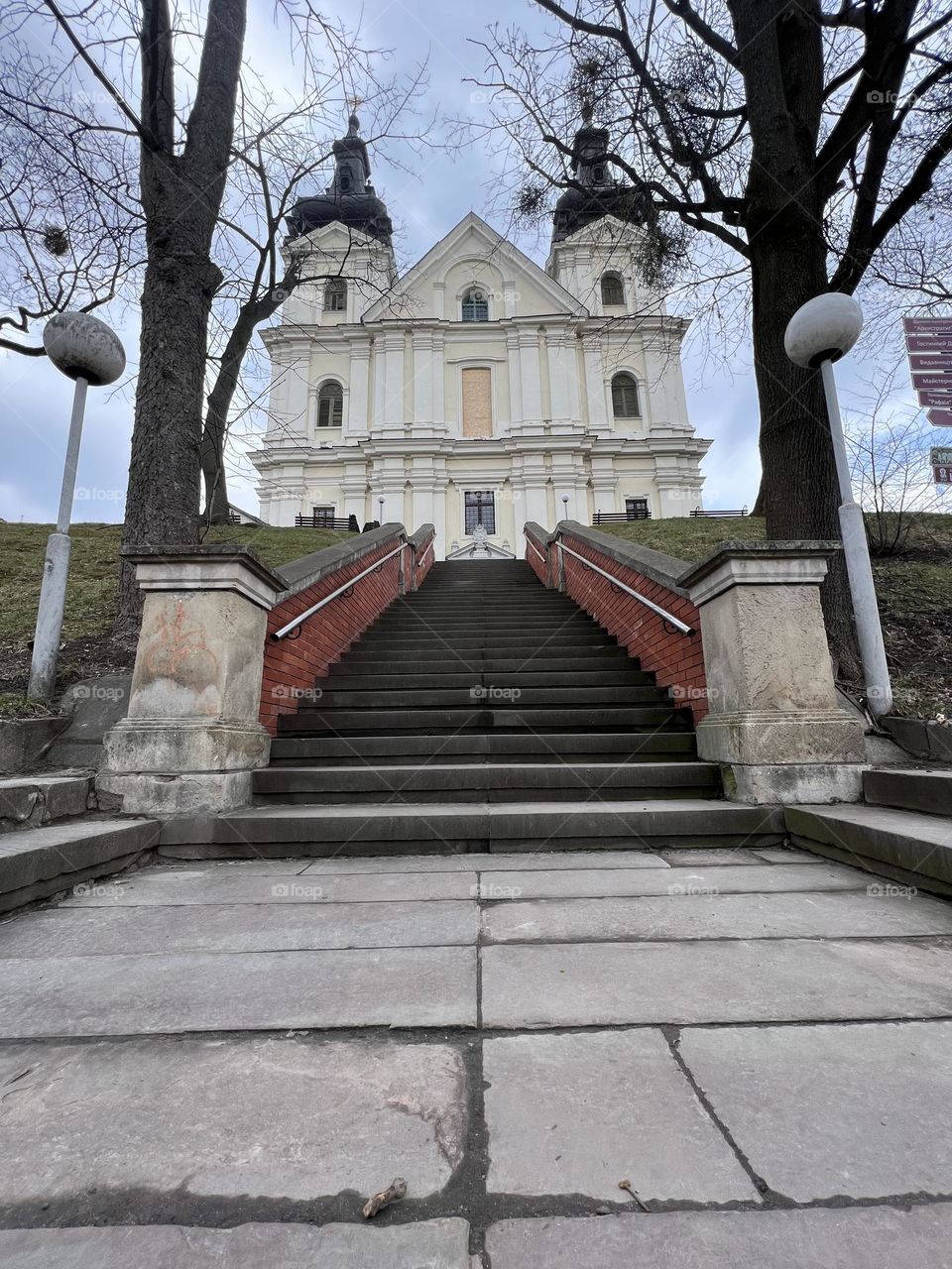 Lviv old city architecture in the spring season