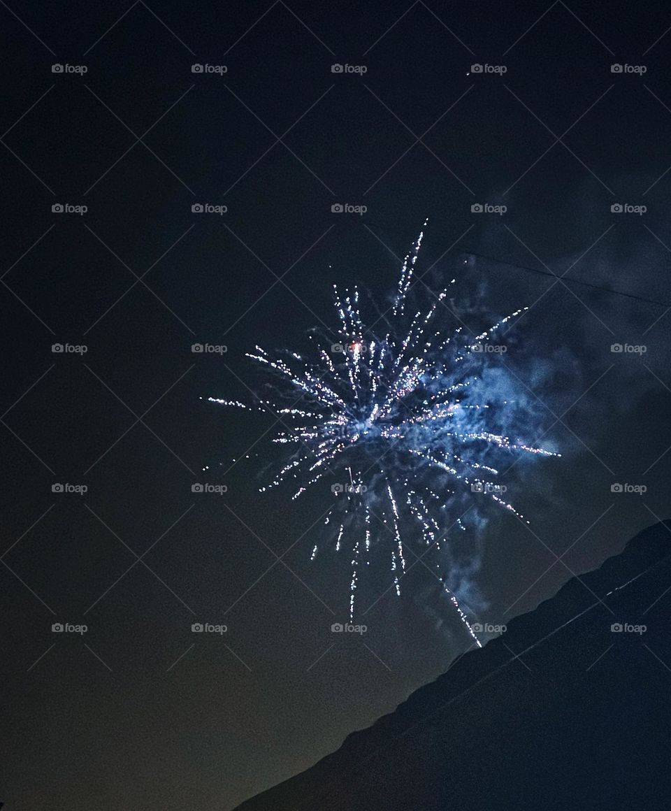 Fireworks at night