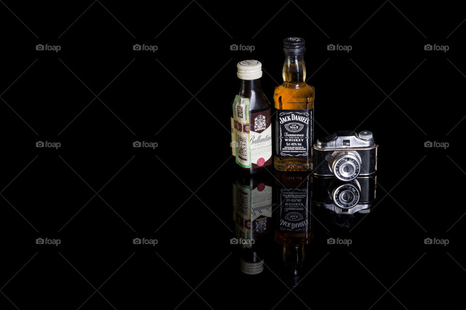 camera and whiskey