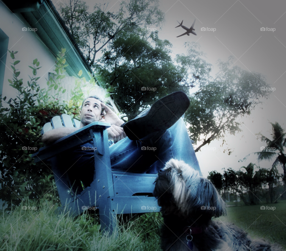 miami mans best friend cuban man and dog by lightanddrawing