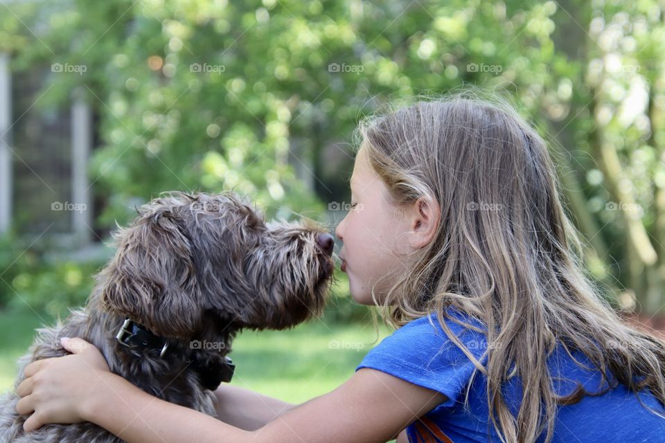 Girl and her dog