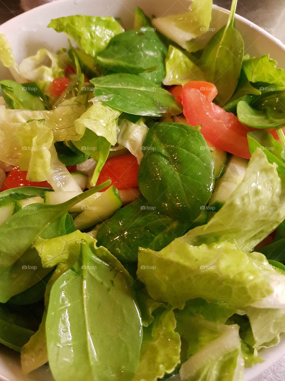 fresh salad olive oil and lemon dressing