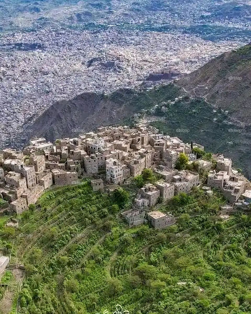 Glory be to God, the magnificent and picturesque view and the natural green trees are a view that is nothing more wonderful than it