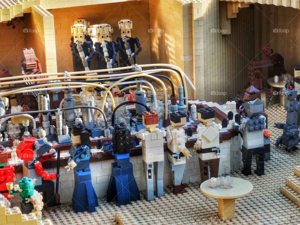 Star Wars Cantina Diorama. Lego Recreation Of A Star Wars Movie Scene