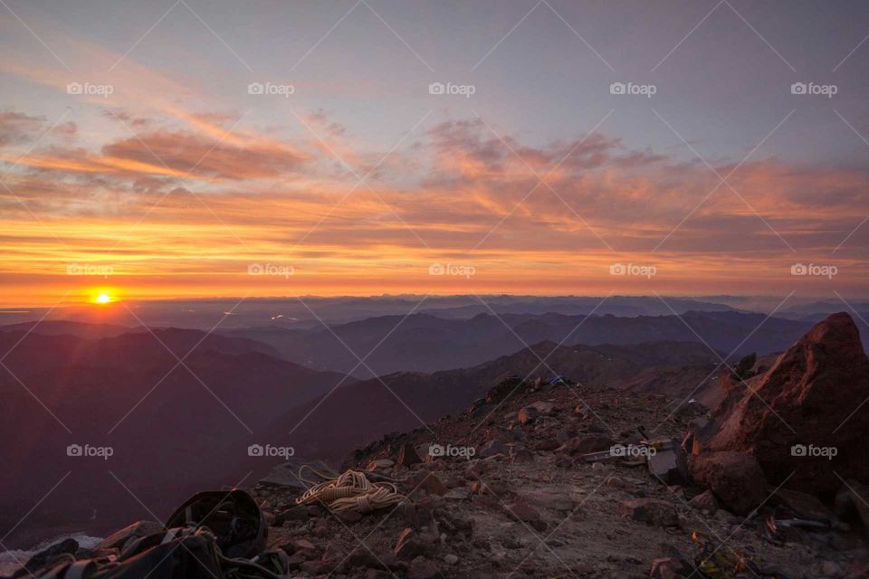 Sunset, Dawn, Mountain, No Person, Landscape