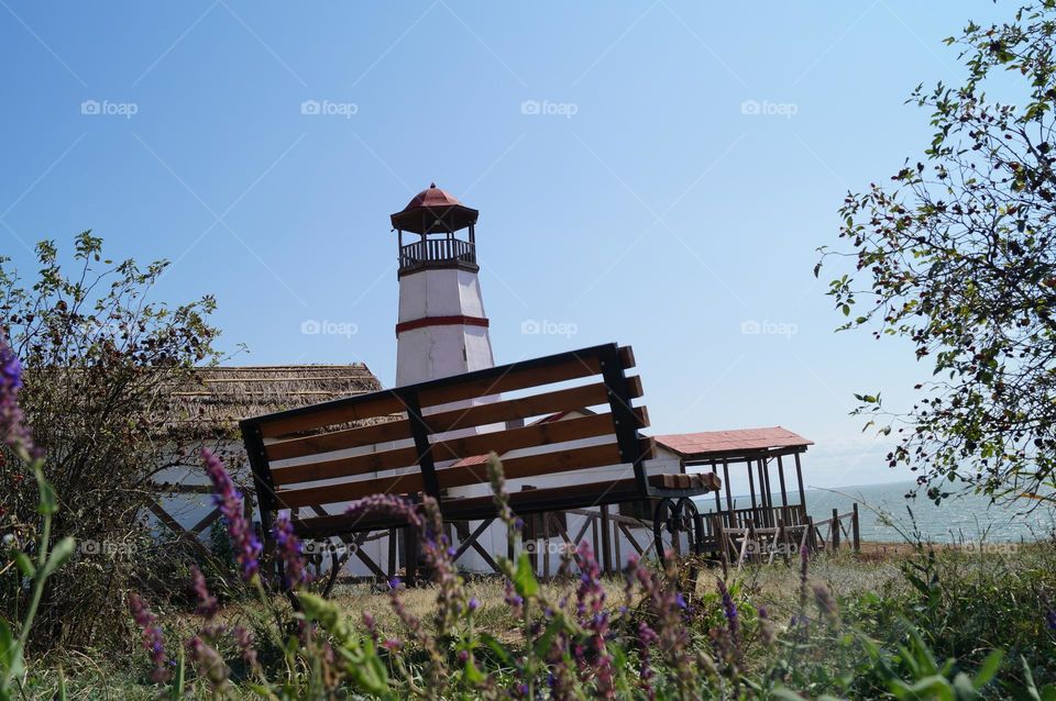 View from the bottom of the lighthouse