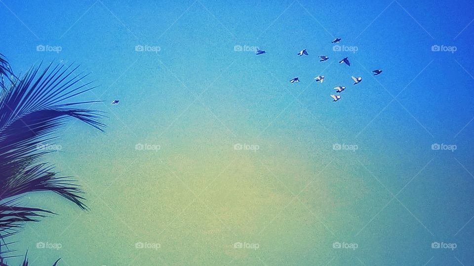 God gives a beautiful painting that we can see and enjoying