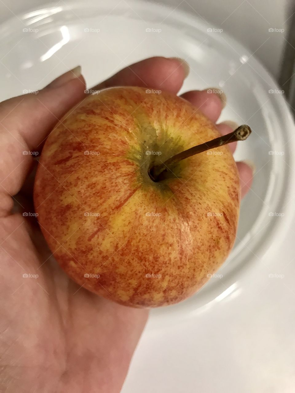 An apple in my hand