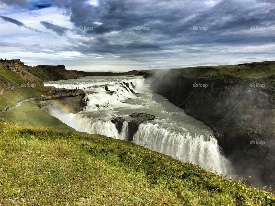 Gullfoss on Iceland. Waterfalls on Iceland