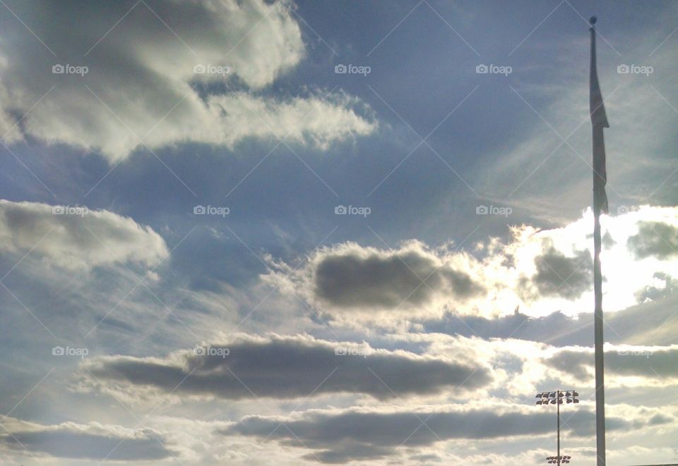 Sky at the soccer field. the beautiful sky after a soccer game