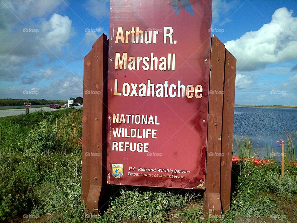 Arthur R Marshall Loxahatchee National Wildlife Refuge Sign