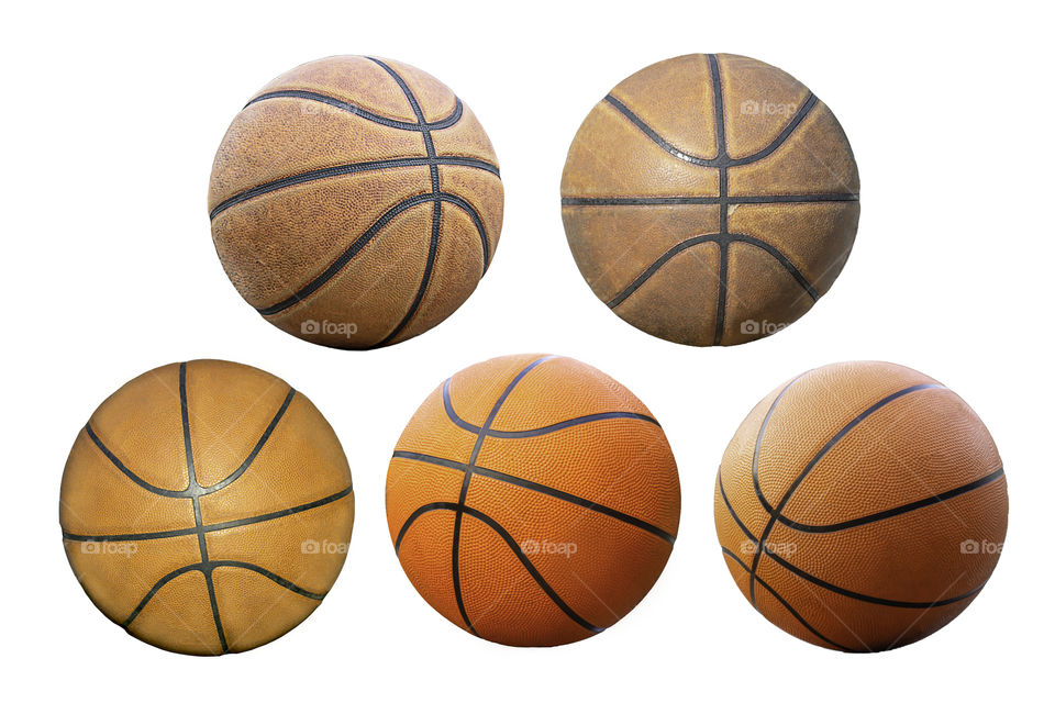 Isolated Basketball on a white background with clipping path.