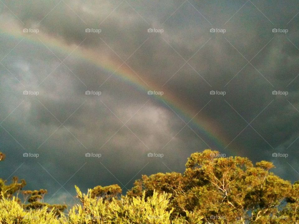 Rainbow after storm