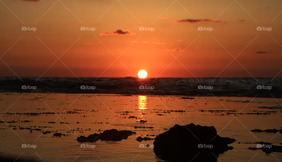 Beautiful sunset .