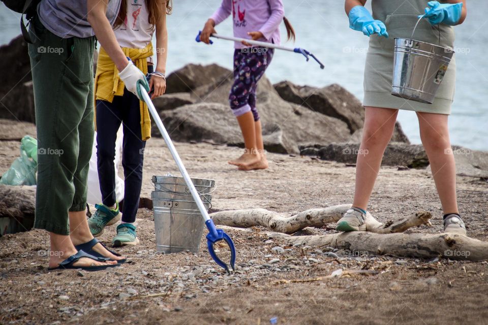 Community beach cleanup