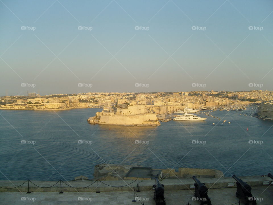 Malta Grand harbour Senglea and Conspicua old towns