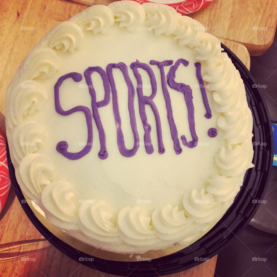 Cake for any sporting event. This was my contribution to a Super Bowl Party when I didn’t even know what teams were playing. 