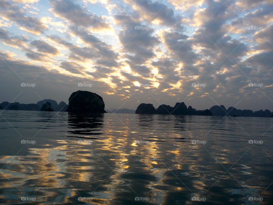 Sunrise Time in the Halong Bay, Vietnam